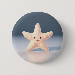 Cute Pink Starfish 2 Inch Round Button