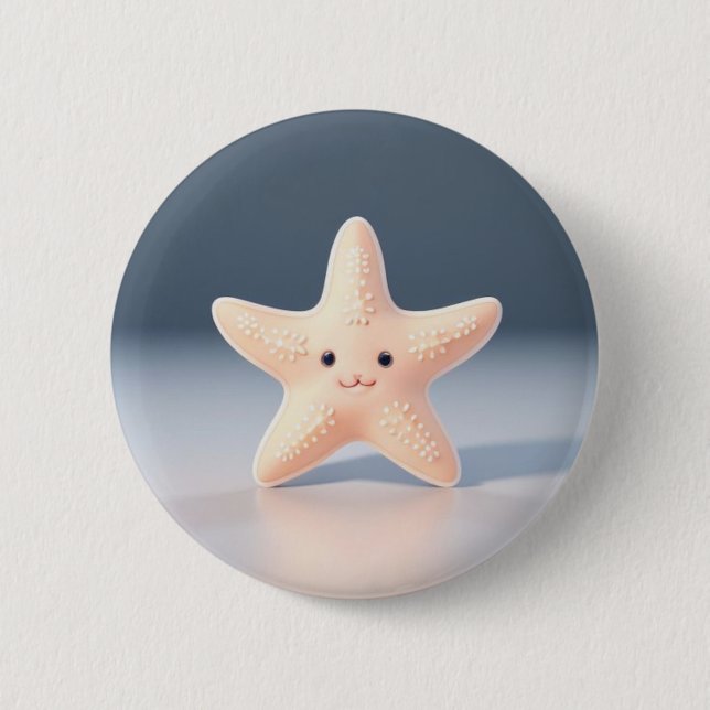 Cute Pink Starfish 2 Inch Round Button (Front)