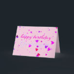 Cute Pink Stars Granddaughter Birthday Card<br><div class="desc">The Cute Pink Stars Granddaughter Birthday Card features pink stars and hearts with an easily editable message for you to easily customize for your granddaughter's birthday card.</div>