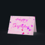 Cute Pink Stars Granddaughter Birthday Card<br><div class="desc">The Cute Pink Stars Granddaughter Birthday Card features pink stars and hearts with an easily editable message for you to easily customize for your granddaughter's birthday card.</div>