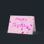Cute Pink Stars Granddaughter Birthday Card<br><div class="desc">The Cute Pink Stars Granddaughter Birthday Card features pink stars and hearts with an easily editable message for you to easily customize for your granddaughter's birthday card.</div>
