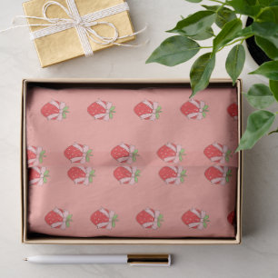 Cute Pink Strawberry Tissue Paper