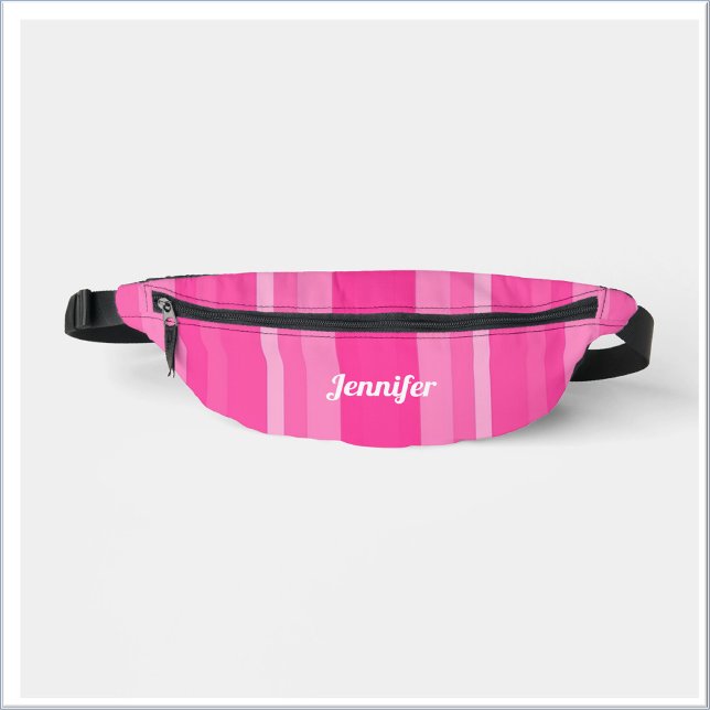 Cute Pink Stripe Fanny Pack (Creator Uploaded)