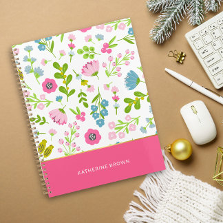 Cute Pink Stylish Floral Girly 2026 Planner