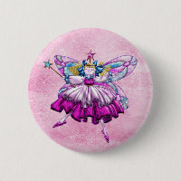 Cute Pink Sugar Plum Fairy Printed Jewel Effect