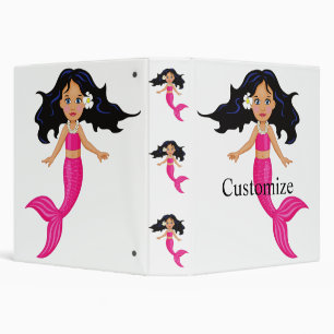 Cute Pink-tailed Mermaid Thunder_Cove Binder
