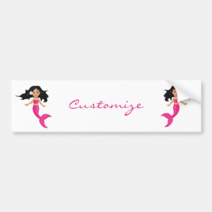 Cute Pink-tailed Mermaid Thunder_Cove Bumper Sticker