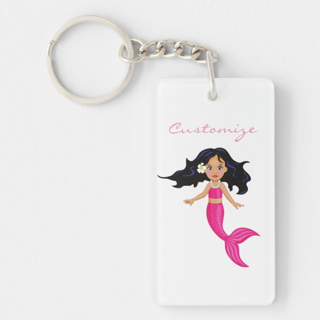 Cute Pink-tailed Mermaid Thunder_Cove Keychain (Front)