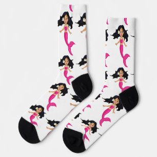 Cute Pink-tailed Mermaid Thunder_Cove Socks