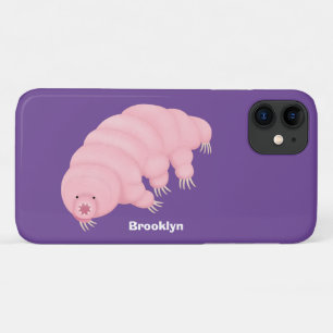 Cute pink tardigrade water bear cartoon iPhone 11 case