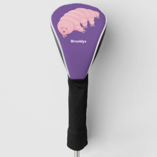 Cute pink tardigrade water bear cartoon golf head cover