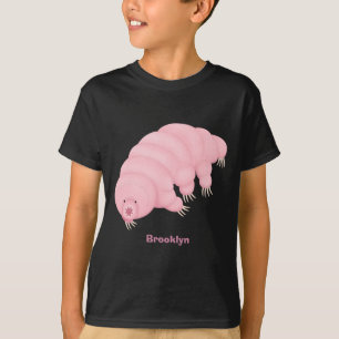 Cute pink tardigrade water bear cartoon  T-Shirt