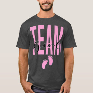 Cute Pink Team Girl gender reveal party Idea for m T-Shirt