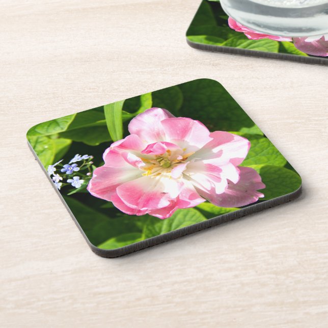 Cute pink tulip coaster (Left Side)