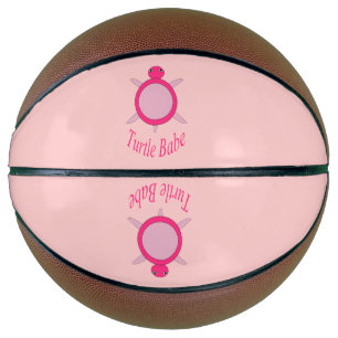 Cute Pink Turtle Babe Basketballs