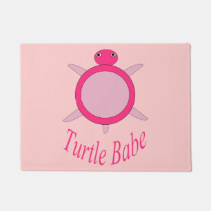Cute Pink Turtle Babe Doormat