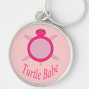 Cute Pink Turtle Babe Keychain