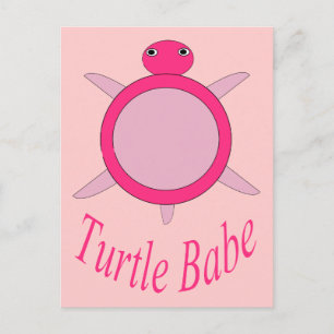 Cute Pink Turtle Babe Postcard