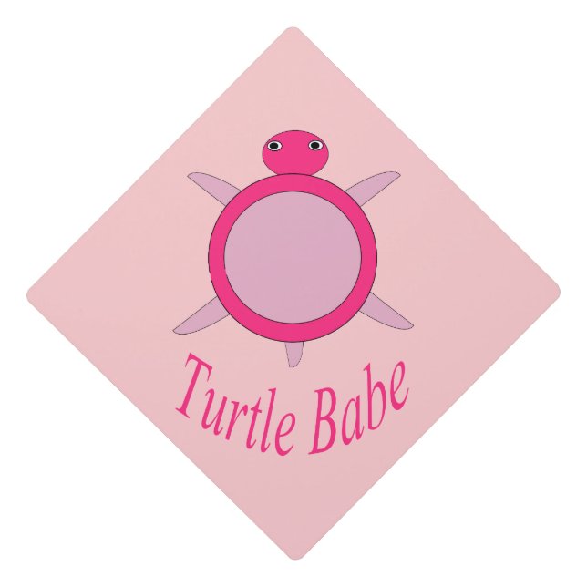 Cute Pink Turtle Babe Topper (Front)