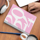Cute Pink Typographic 2024 Planner<br><div class="desc">Minimalist annual planner featuring a girly pink background, the year "2024" in a large serif font design, and your name.</div>