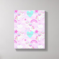 Cute Pink Unicorns Believe Pastel Pink