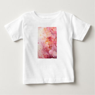 Cute Pink Watercolor Floral Abstract Toddler T-Shi Baby T-Shirt