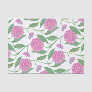 Cute Pink Watercolor Liberty Floral Pattern Girly Tissue Paper