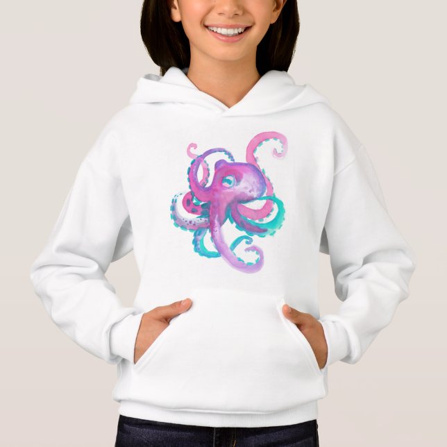 Cute Pink watercolor Octopus   (Front)