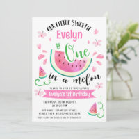 Cute Pink Watermelon One  In A Melon 1st Birthday