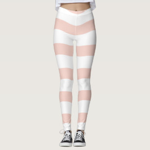 Cute pink waves seamless pattern Retro pink design Leggings