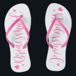 Cute pink wedding party bridesmaid flip flops<br><div class="desc">Cute pink Bridesmaid flip flops,  great bridal party gifts.</div>