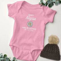 Cute Pink & White Baby Name Birth Date