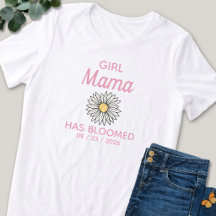 Cute Pink & White Girl Mama Established Date
