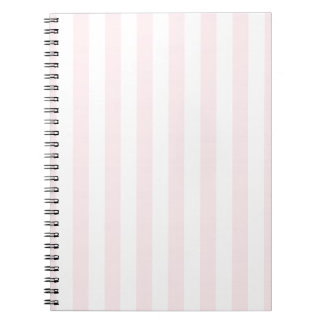 Cute Pink & White Stripe Spiral Notebook 