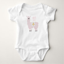 Cute Pink Whole Llama Fun Baby