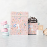 Cute Pink Winter Woodland  Wrapping Paper<br><div class="desc">A pretty pattern of flowers,  bunnies,  and snowflakes that is great for Christmas or winter birthdays.</div>