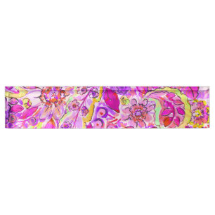 Cute pinky abstract flowers nameplate