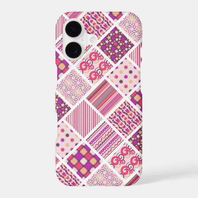 Cute pinky decorative squares patterns (Back)