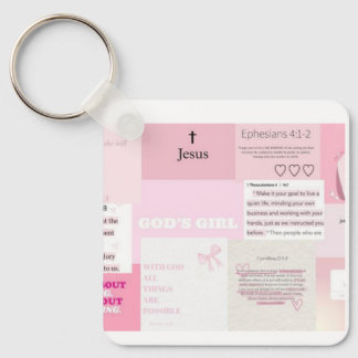 Cute Pinky Squared Keychain