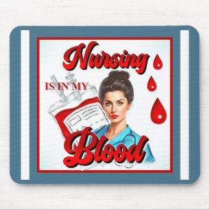 Cute Pinup_ Nursing in my blood Mouse Pad