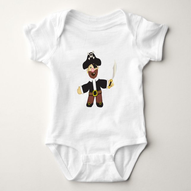 Cute Pirate Baby Bodysuit (Front)