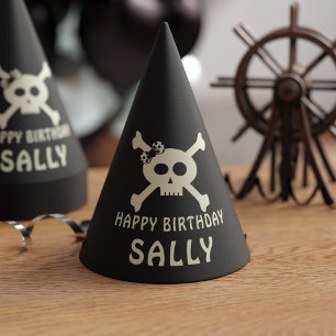 Cute Pirate Birthday Skull Crossbones Party Hat