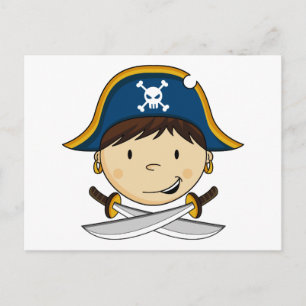 Cute Pirate Captain Postcard