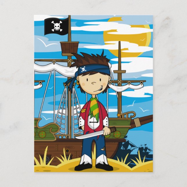 Cute Pirate Crewman Postcard (Front)