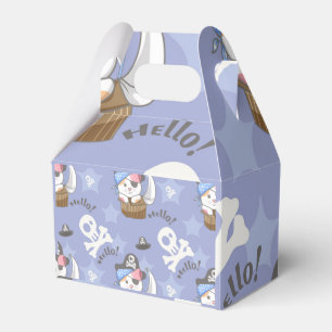 Cute Pirate Kitten Pattern Favor Box