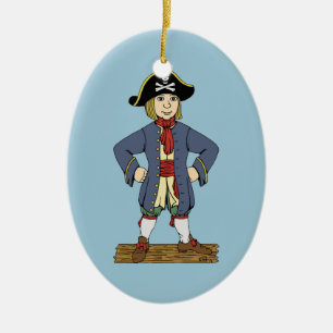 Cute Pirate Lad Ceramic Ornament