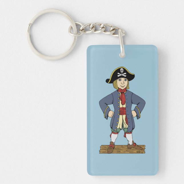 Cute Pirate Lad Keychain (Front)