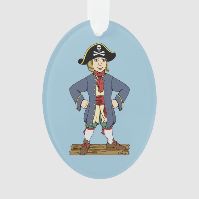 Cute Pirate Lad Ornament (Front)