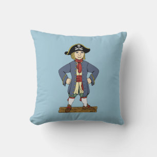 Cute Pirate Lad Throw Pillow