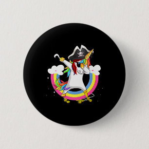 Cute Pirate Magical Unicorn Fun Awesome Halloween 2 Inch Round Button